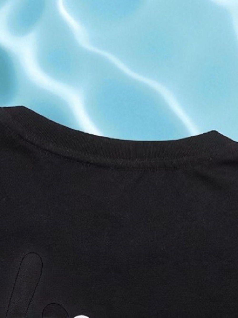 🎈Stussy Black Crewneck Tee - Logo Tag Detail - Picture 6 of 7